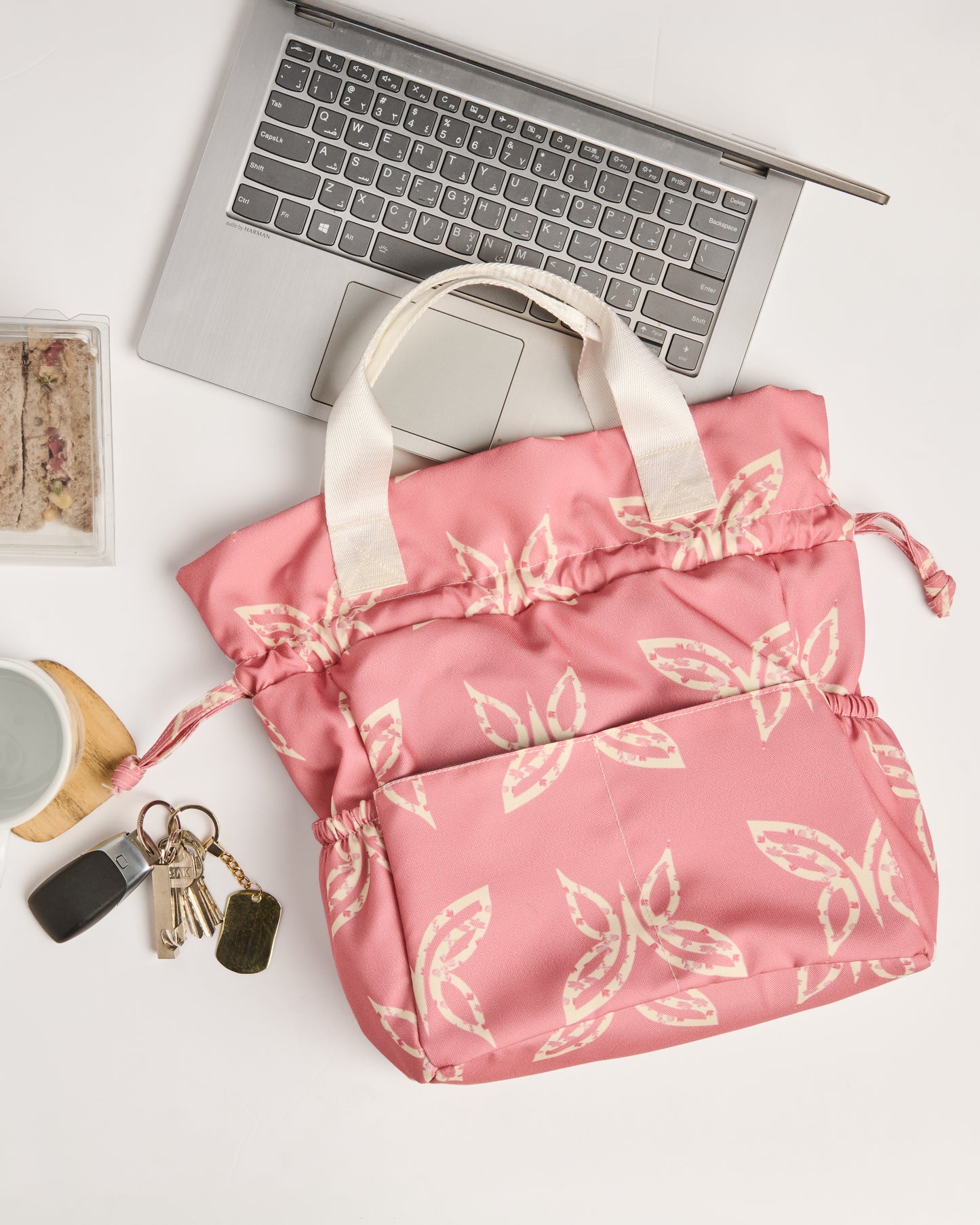 Farasha Dual-Use Insulated Tote – Pink Blossom